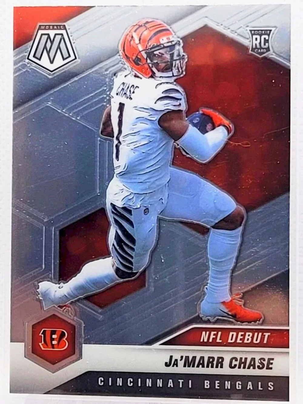 2021 Panini Mosaic NFL Debut Ja'Marr Chase Rookie Card (No. 247) Cincinnati (RC)